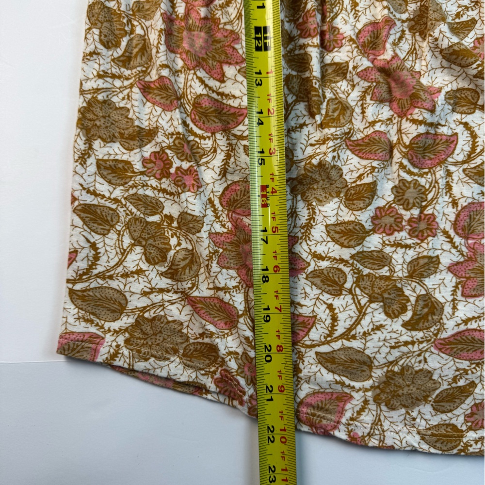 Lucky Brand Pink and Brown Floral Blouse - Picture 6 of 7